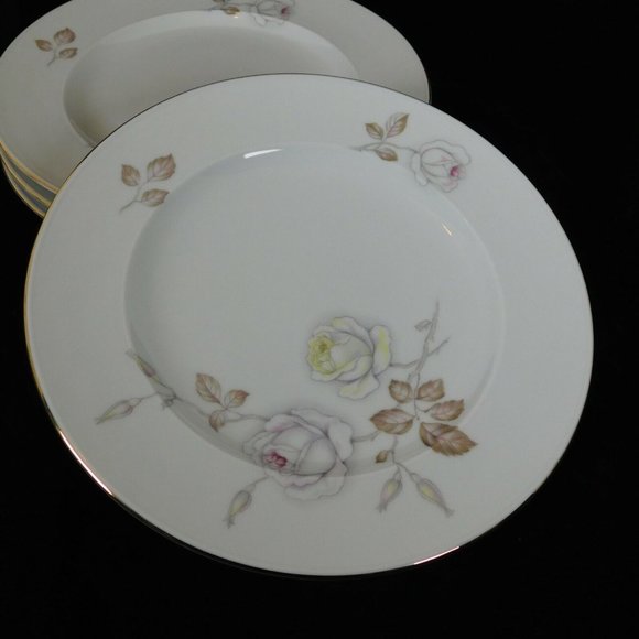 Johann Haviland China Sweetheart Rose Set of 4 Salad Plates Bavaria Germany Vtg - Picture 2 of 12